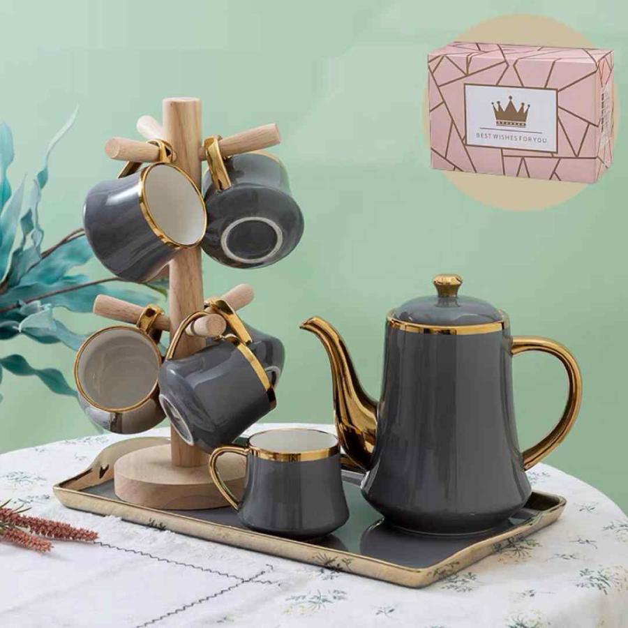 ティー・コーヒーカップセット カップ＆ソーサー6客セット ．陶磁器
