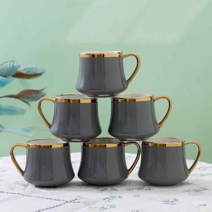ティー・コーヒーカップセット カップ＆ソーサー6客セット ．陶磁器
