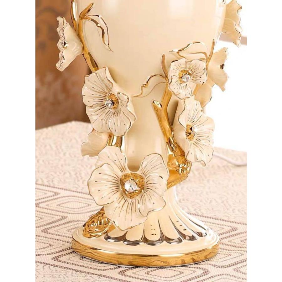 極上☆ 美品登場☆ 照明スタンドライトデスクライト 高級陶器卓上ステンド A36838 照明スタンドライト テーブルランプ デスクライト 卓上ステンド