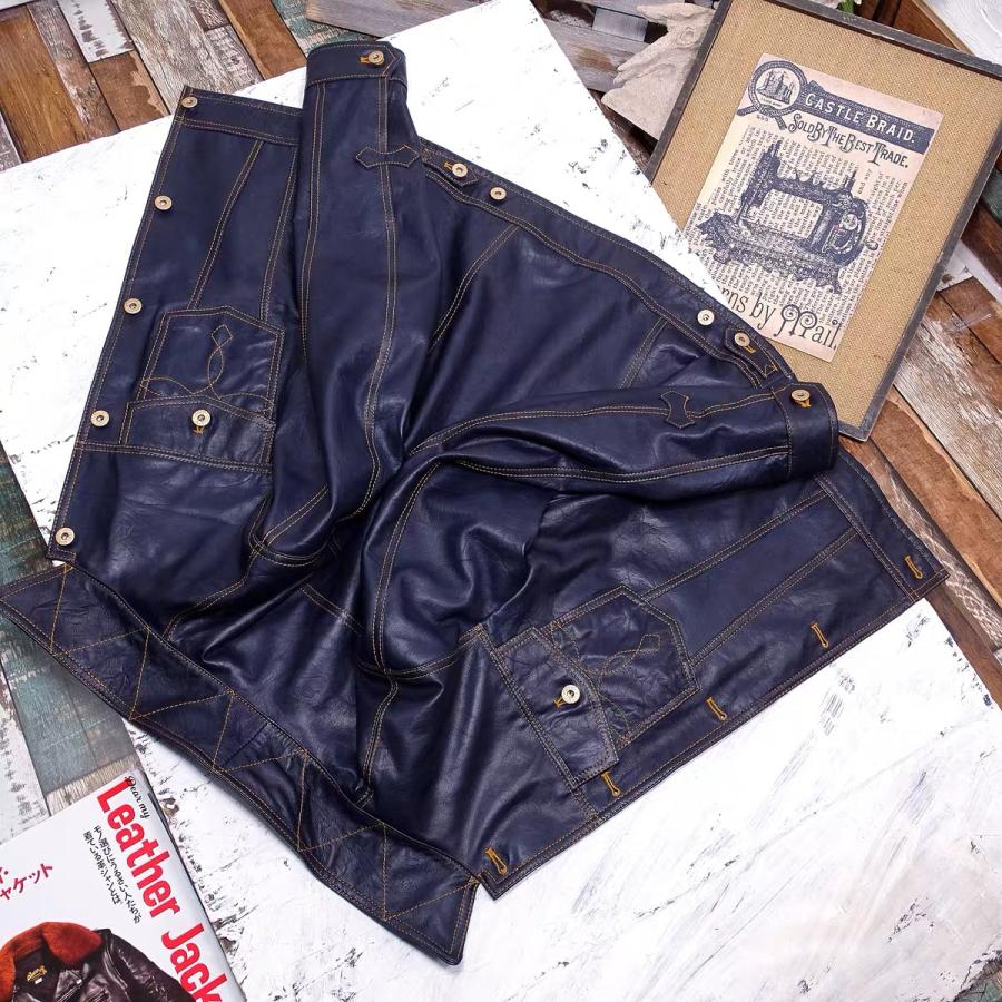 A37055 インディゴ カウハイド サードタイプ Gジャン ライダース