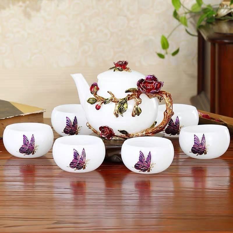 A37119 6客茶器揃 茶器セット お茶 湯呑み 急須茶器セット