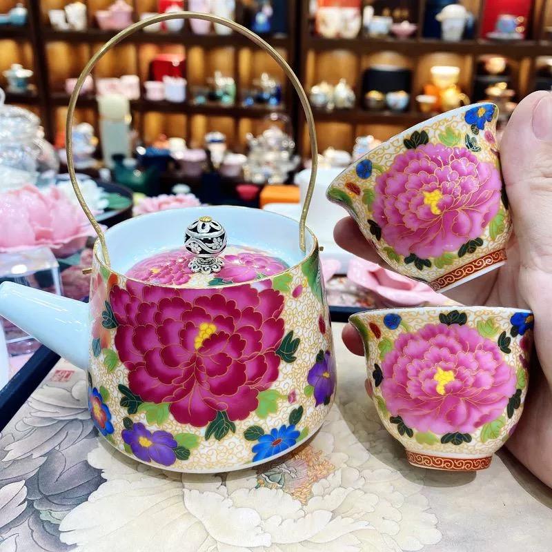 A37134 ティーポット 4客茶器揃 湯呑 急須 ポット 茶器セット ティーセット スイカ