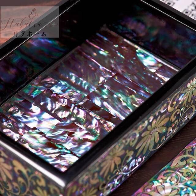 真珠貝の象嵌ラッカー木製ボックス 真珠貝の象嵌ラッカー木製ボックス 真珠貝の象嵌ラッカー木製