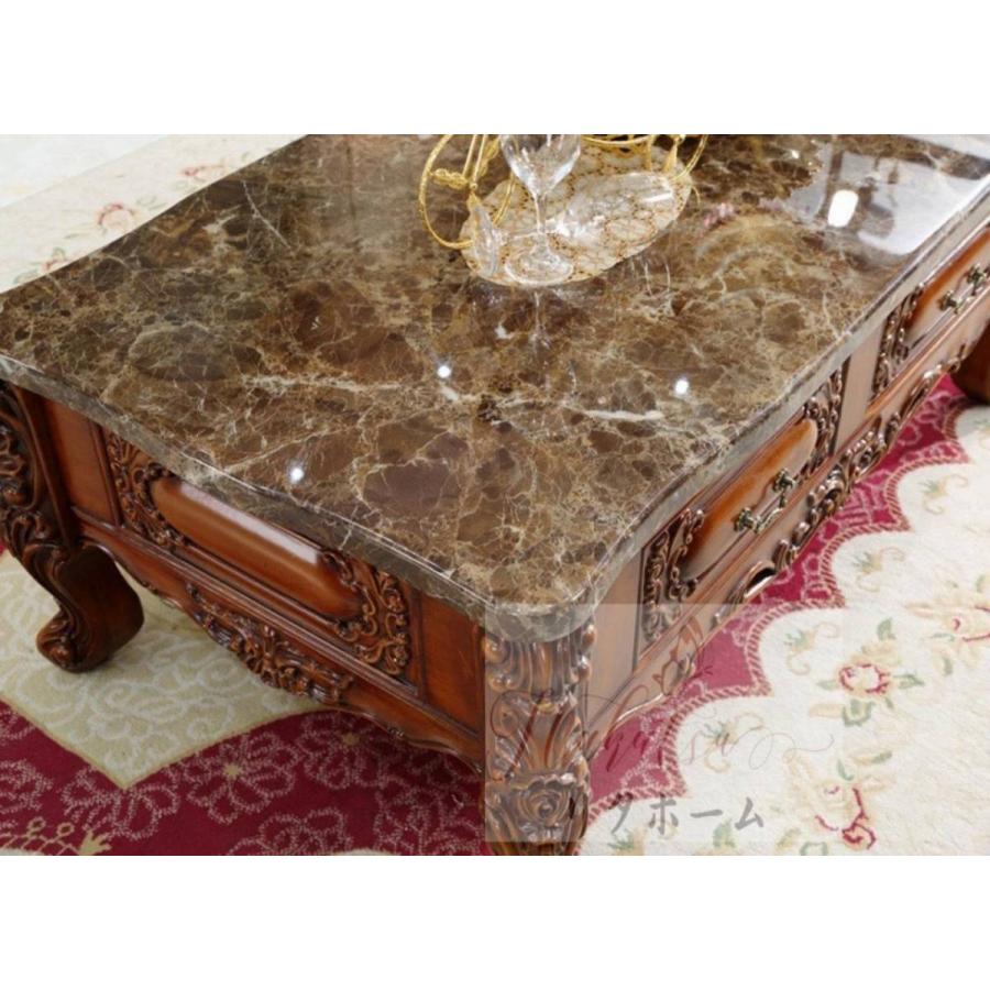 大理石調レトロな　センターテーブル 10%OFF期間限定☆レビュー特典・センターテーブル 大理石調 ロー