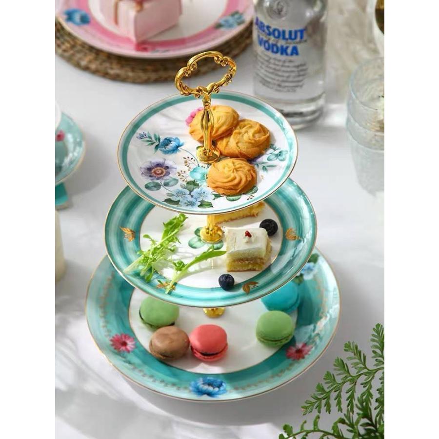 A37854 豪華 ケーキスタンド フルーツ盛り 三段トレイ デザート皿  