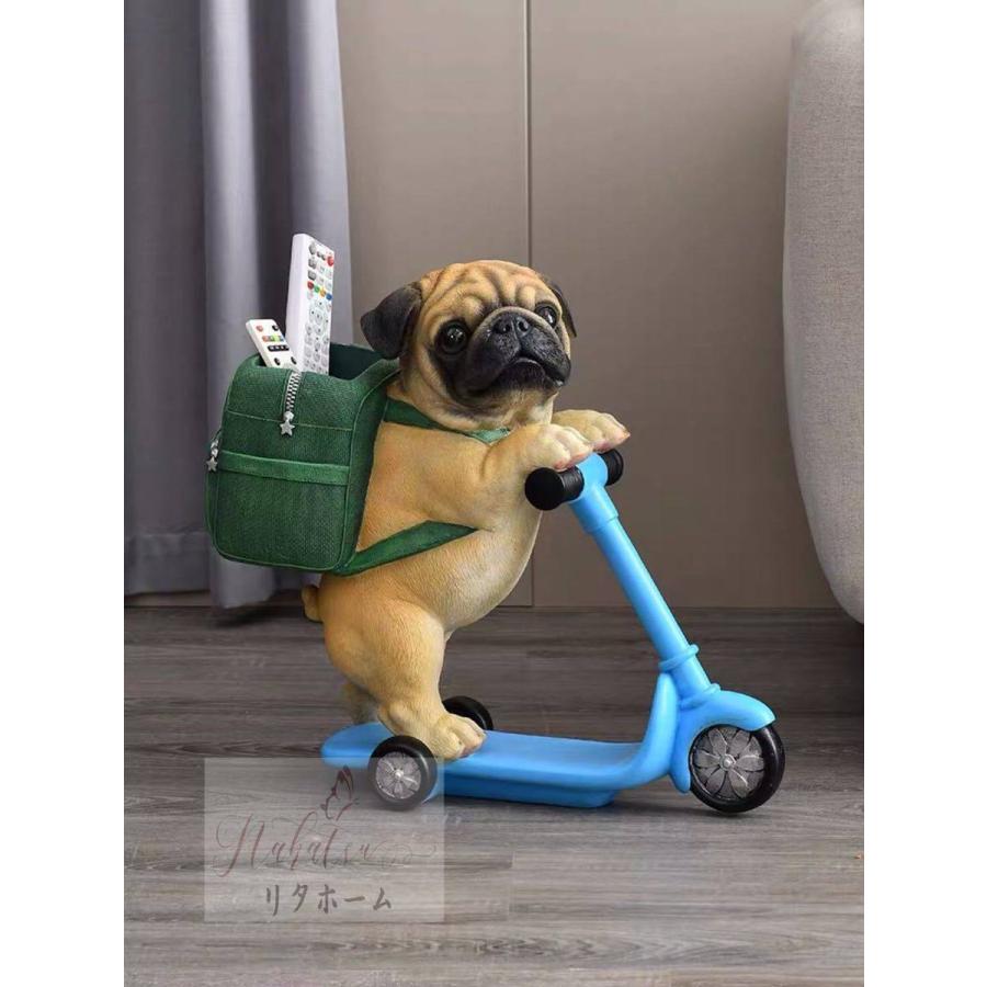 A30232 新品 収納 置物 植木鉢 盆栽工芸品 パグ犬雑貨 室内飾り