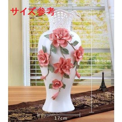 VA15花瓶 かびん 花器 花入れフラワーベース インテリア 雑貨 花柄 陶器_4