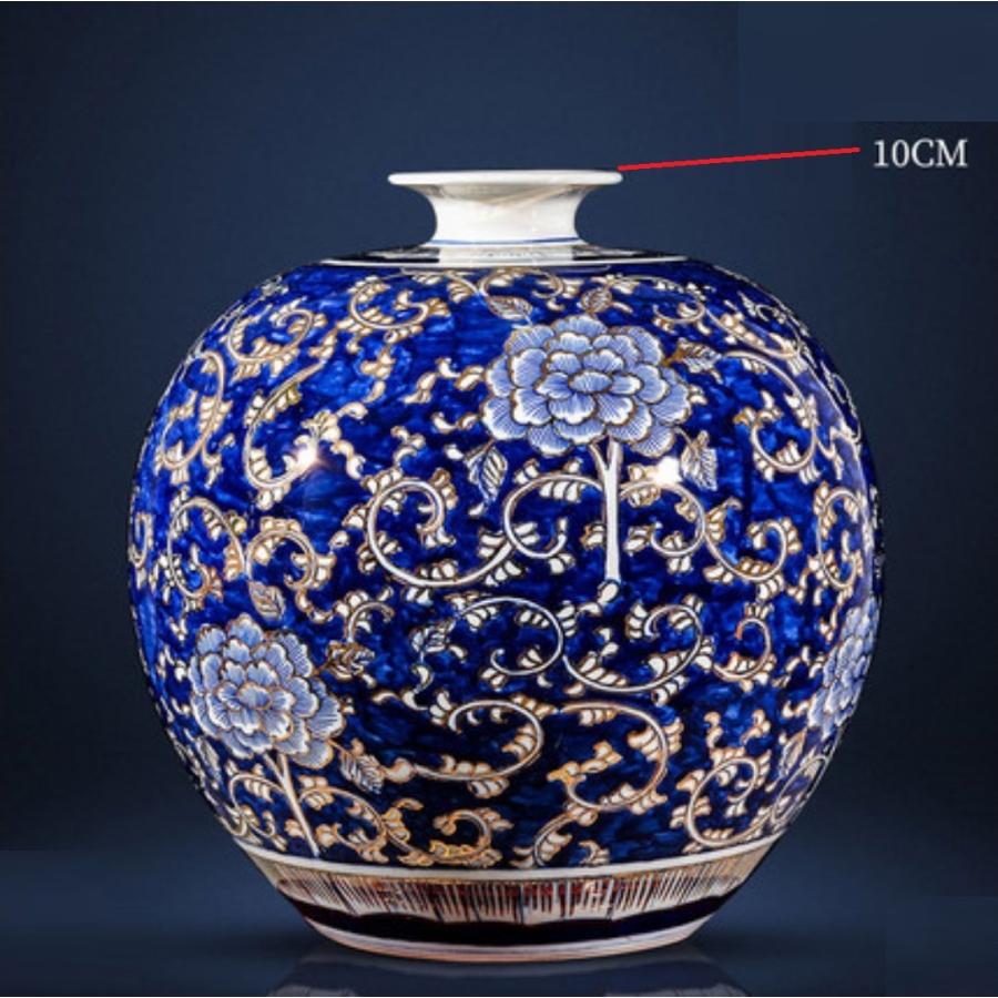 VA93-2花瓶 かびん 花器 花入れフラワーベース インテリア 雑貨 花柄 陶器_1