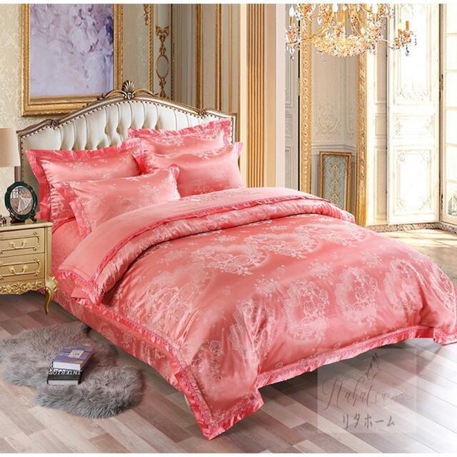 ワイドダブル ベッド用品4点セット ．寝具 枕カバー掛け布団カバー ベッドパッド