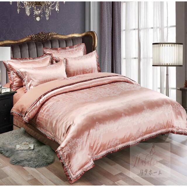 ワイドダブル ベッド用品4点セット ．寝具 枕カバー掛け布団カバー ベッドパッド