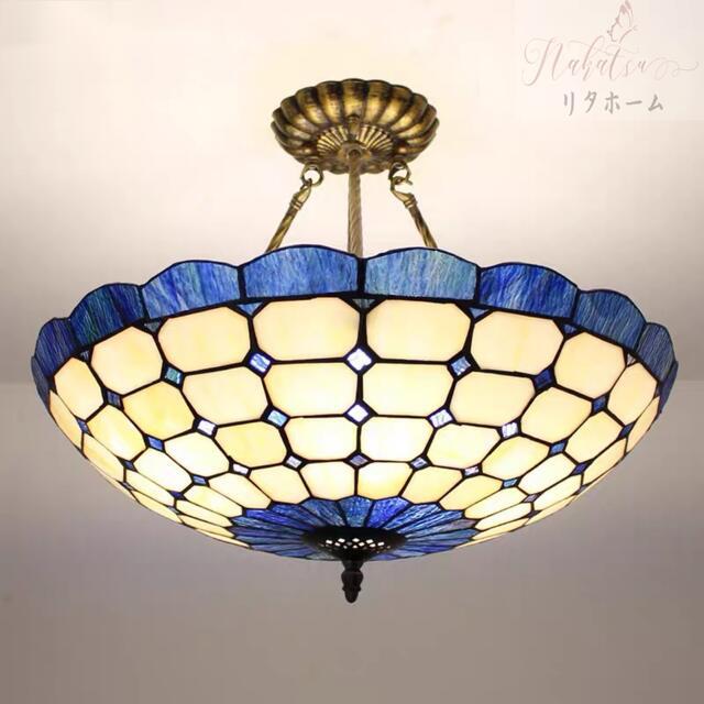 高級ステンドグラス.ペンダントライト豪華天井照明ステンドグラスランプガラス工芸品