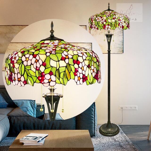 ステンドグラスフロアライト ．間接照明 フロアスタンド 豪華ステンド