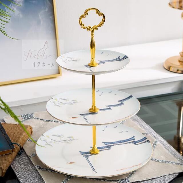 ケーキ スタンド プレート 3段セット アフタヌーンティー フルーツ トレー 皿
