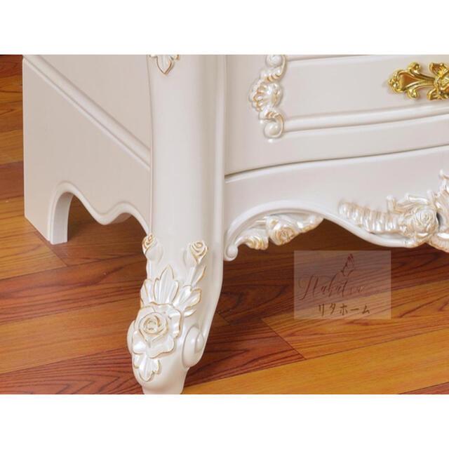 秋冬の主役◎ 高級サイドテーブル ロココ調 ヨーロッパスタイル お姫様家具 収納キャビネット 【9090746345】(32538円)