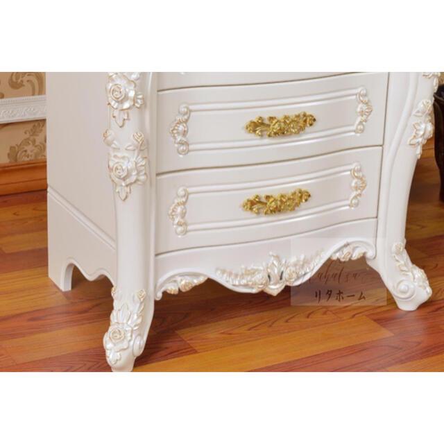 秋冬の主役◎ 高級サイドテーブル ロココ調 ヨーロッパスタイル お姫様家具 収納キャビネット 【9090746345】(32538円)