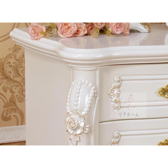 秋冬の主役◎ 高級サイドテーブル ロココ調 ヨーロッパスタイル お姫様家具 収納キャビネット 【9090746345】(32538円)