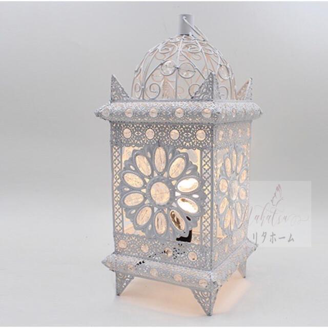高品質の人気 モロッコスタイル テーブルライト アンティーク風鉄細工 アクリルビーズ 間接照明 サイドテーブル