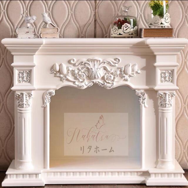 アンティーク調マントルピース型コンソール花台 置物台 サイドテーブル