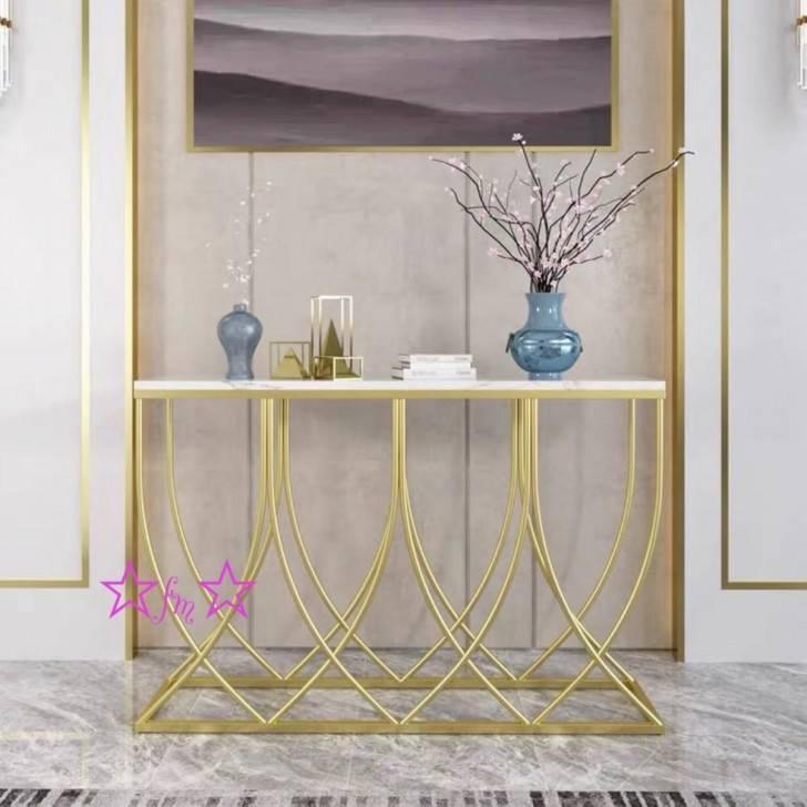 A10077 高級人造大理石サイドテーブル コンソールテーブル