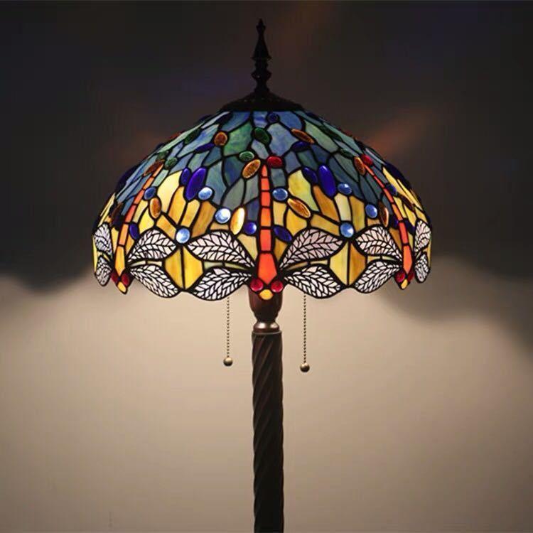 A21673 ステンドグラスフロアライト 間接照明 フロアスタンド