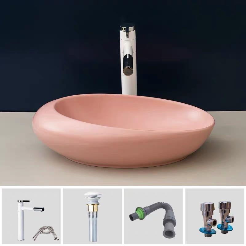 テキスト】A02595 陶器洗面ボウルセット 洗面ボール 手洗い鉢 手洗器