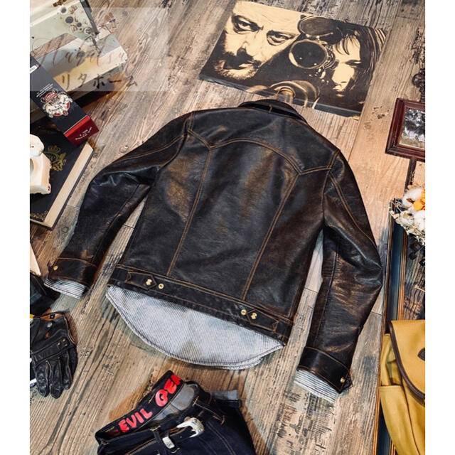 A37984 インディゴ カウハイド サードタイプ Gジャン ライダース