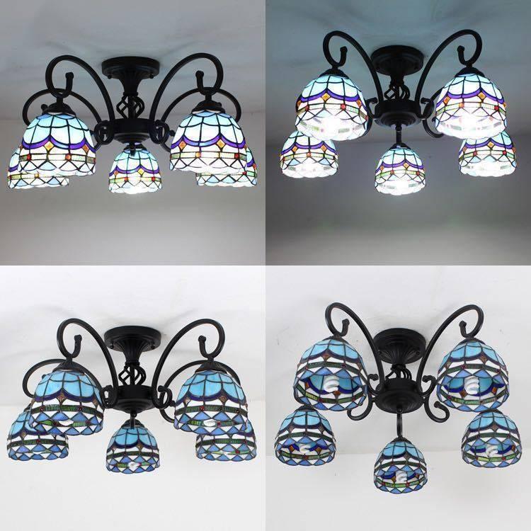A15248 豪華天井照明ステンドグラスランプ ペンダントライト ガラス工芸品 ．ステンドグラス_1