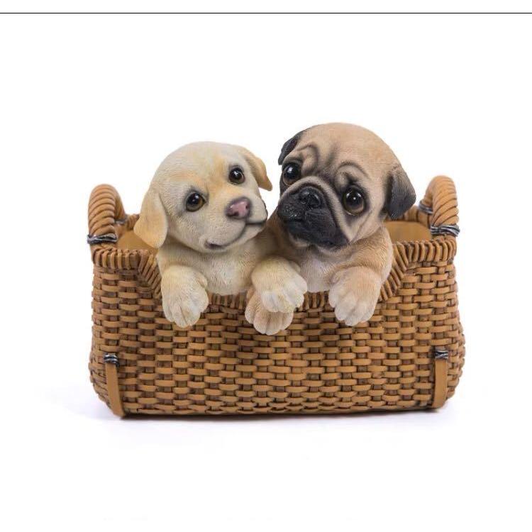 A00538 パグ雑貨 パグ 置物 小物入れドッグ 犬 収納ボックス かご 小物