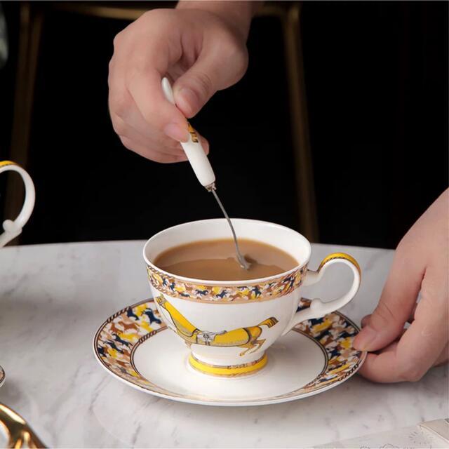 ティー・コーヒーカップセット カップ＆ソーサー2客セット ．陶磁器  