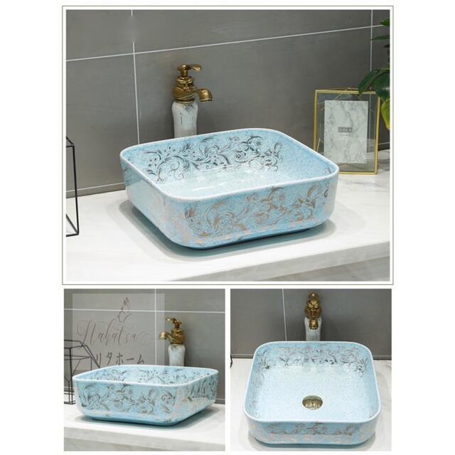 【新品 未使用 日本製】 高級洗面台 洗面ボウルセット洗面ボール 陶器 手水鉢 手洗器蛇口 排水金具付き 【9372922117】(33548円)