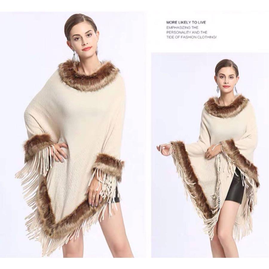 イッセイミヤケISSEY MIYAKE バイカラーラインスクエアニットポンチョ