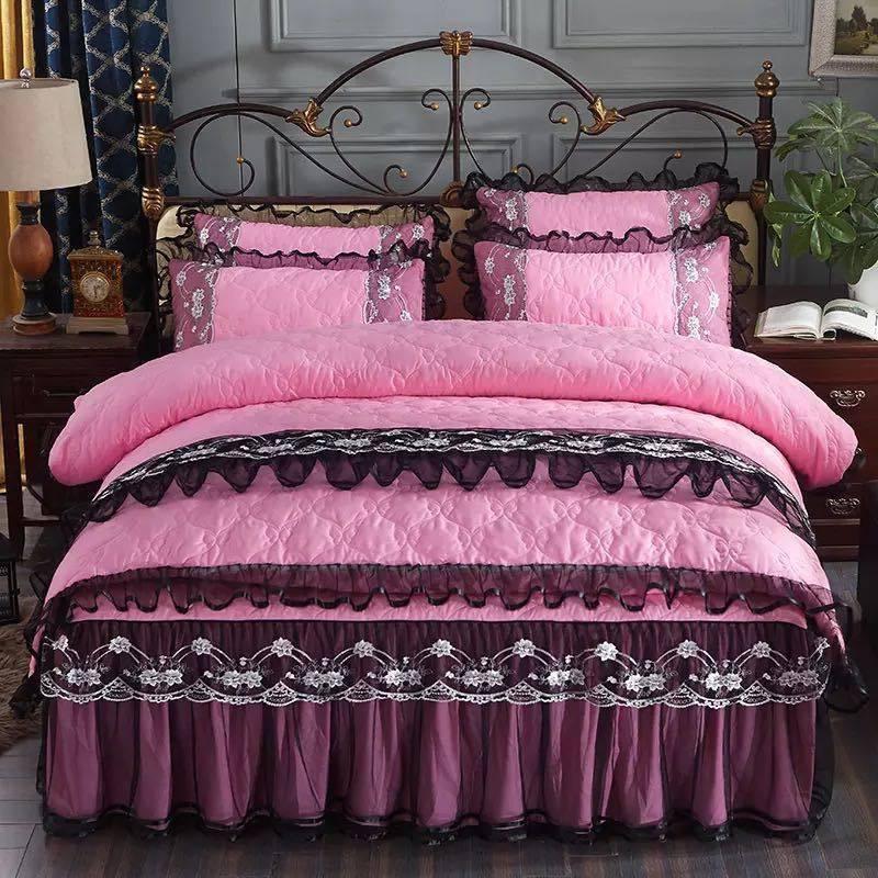 A12920 高級感ベッド用品4点セット掛け布団カバー 枕カバー ベッドパッド ワイドダブルサイズ，．