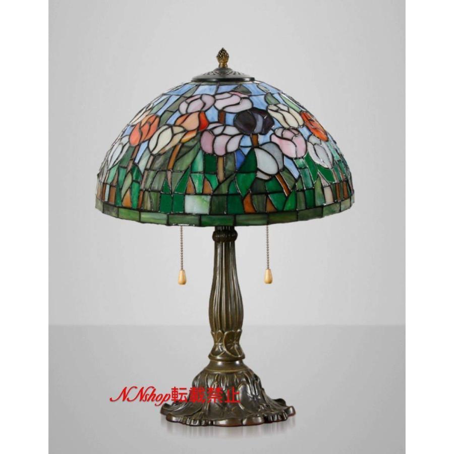 A19174 高級ステンドグラスランプ ．卓上スタンド 豪華テーブルランプ