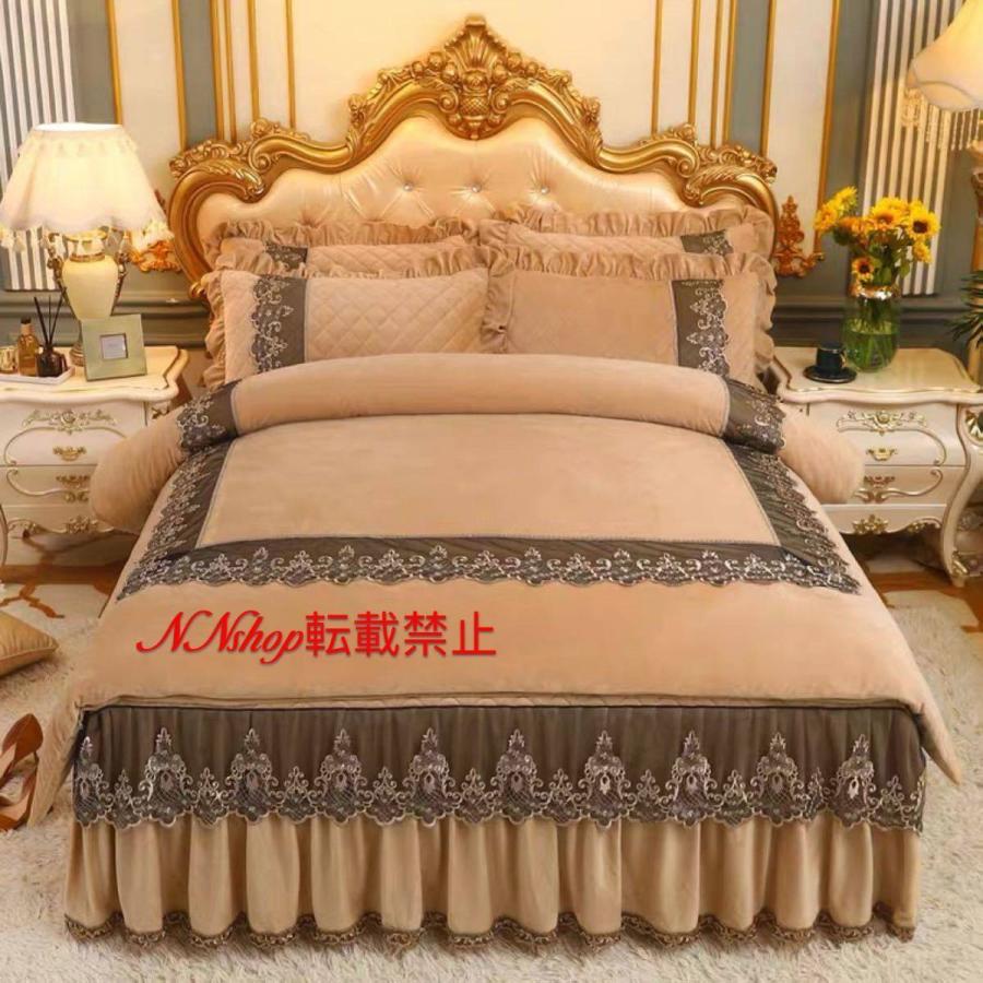 A19275 高級ワイドダブル ベッド用品4点セット 寝具 ボックスシーツ　枕カバー掛け布団カバー ベッドカバー 別サイズあり．