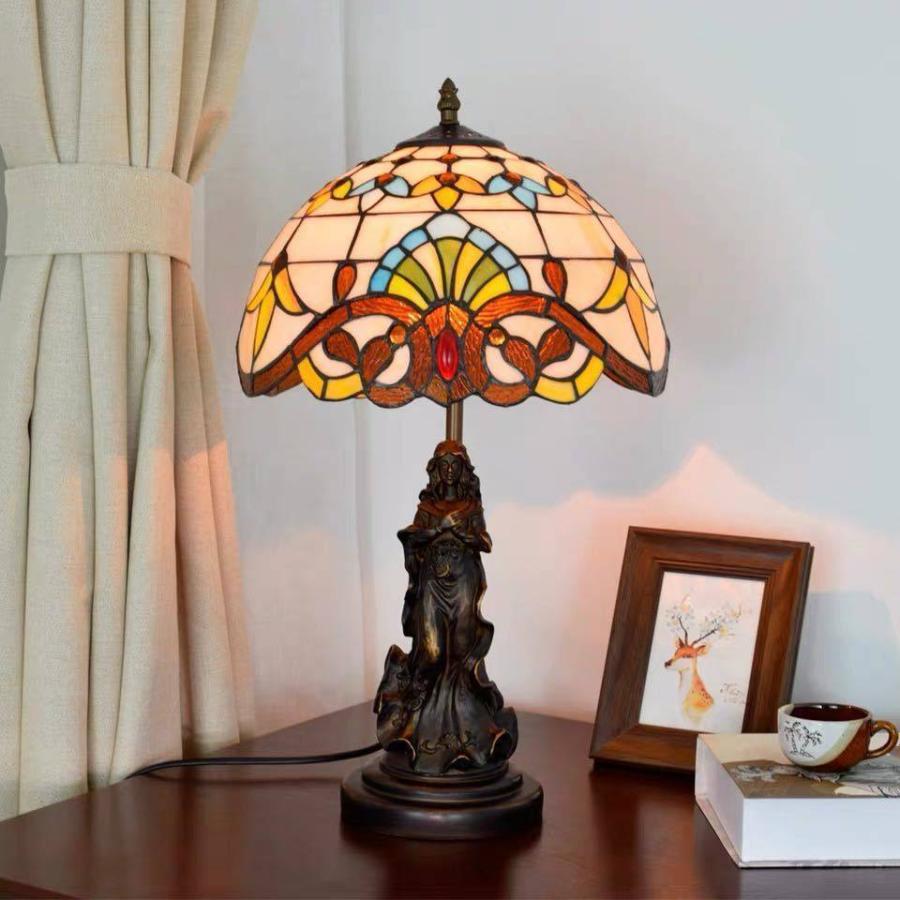 A33114 ステンドグラスランプ 卓上スタンド 豪華テーブルランプ 卓上