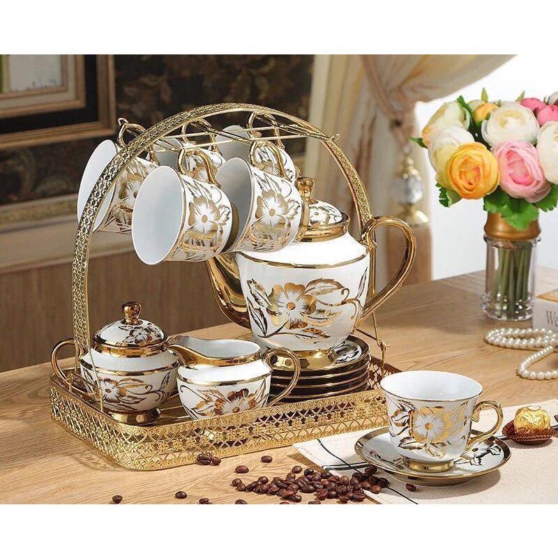 A00762 ティー・コーヒーカップセット カップ＆ソーサー6客セット 花柄
