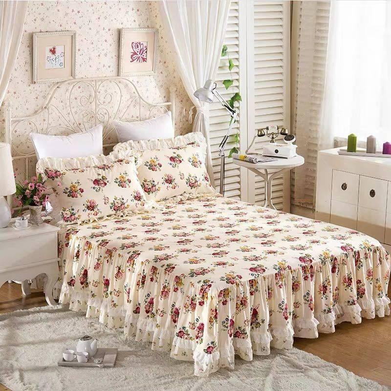 A35063 ワイドダブル ベッド用品4点セット 寝具 ボックスシーツ 枕