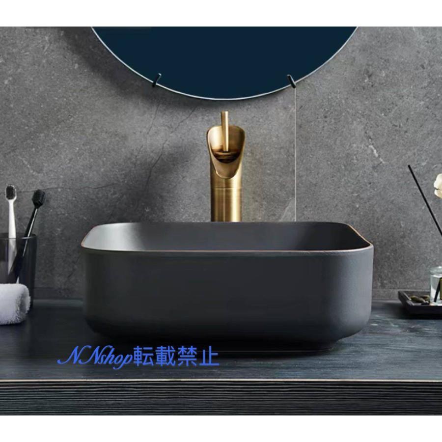 【排水セット付き】 洗面ボウル 陶器 豪華 手洗器 置き型 洗面器 深型 洗面台 A20065 洗面ボール 高級洗面台 洗面ボウルセット 陶器 手水鉢