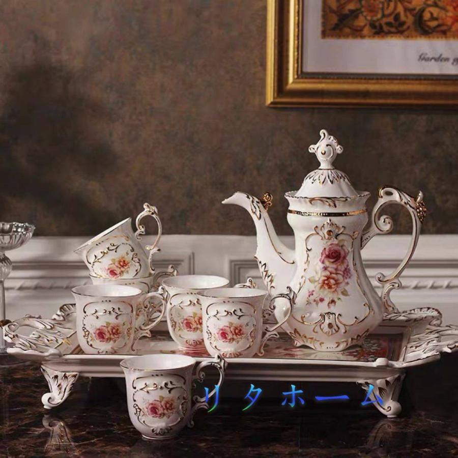  ティーカップ 皿セット A03726 ティー・コーヒーカップセット カップ＆ソーサー6客セット