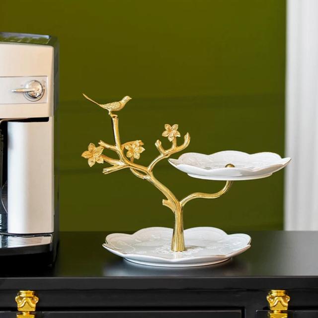 骨董品 フルーツ柄 金皿 フルーツ盛り皿 アンティーク 盛り皿 高級果物