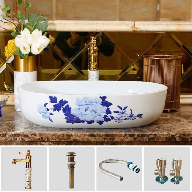 A35698 高級洗面台 洗面ボウルセット 洗面ボール 陶器 手水鉢 ．手洗器
