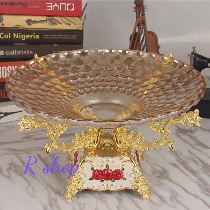 A13931 高級果物皿 盛り皿 お菓子皿 フルーツプレート 花柄豪華〜果物