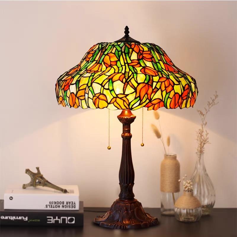 A18916 ステンドグラスランプ 卓上スタンド 豪華テーブルランプ 卓上
