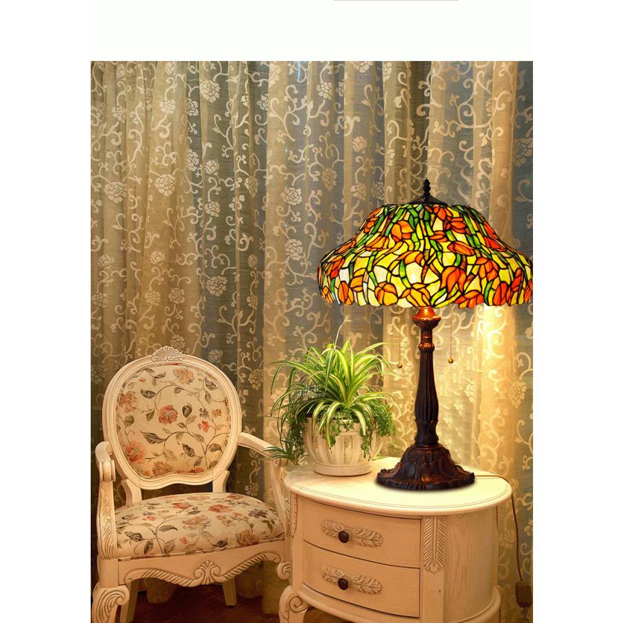 A18916 ステンドグラスランプ 卓上スタンド 豪華テーブルランプ 卓上