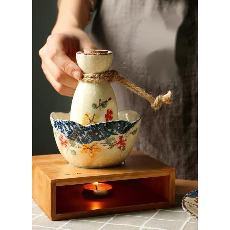 酒器7点セット 酒器揃 徳利 陶磁器 冷酒器 【エンドウ】 ．焼酎セット