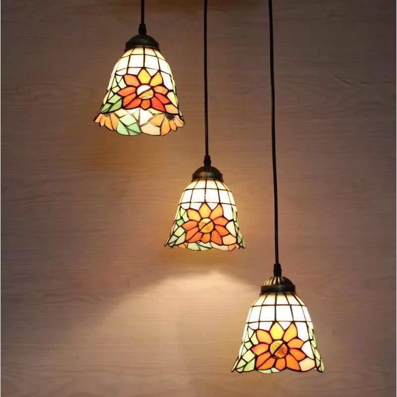 A18184 ステンドグラス ペンダントライト 豪華天井照明ステンドグラスランプ ガラス工芸品