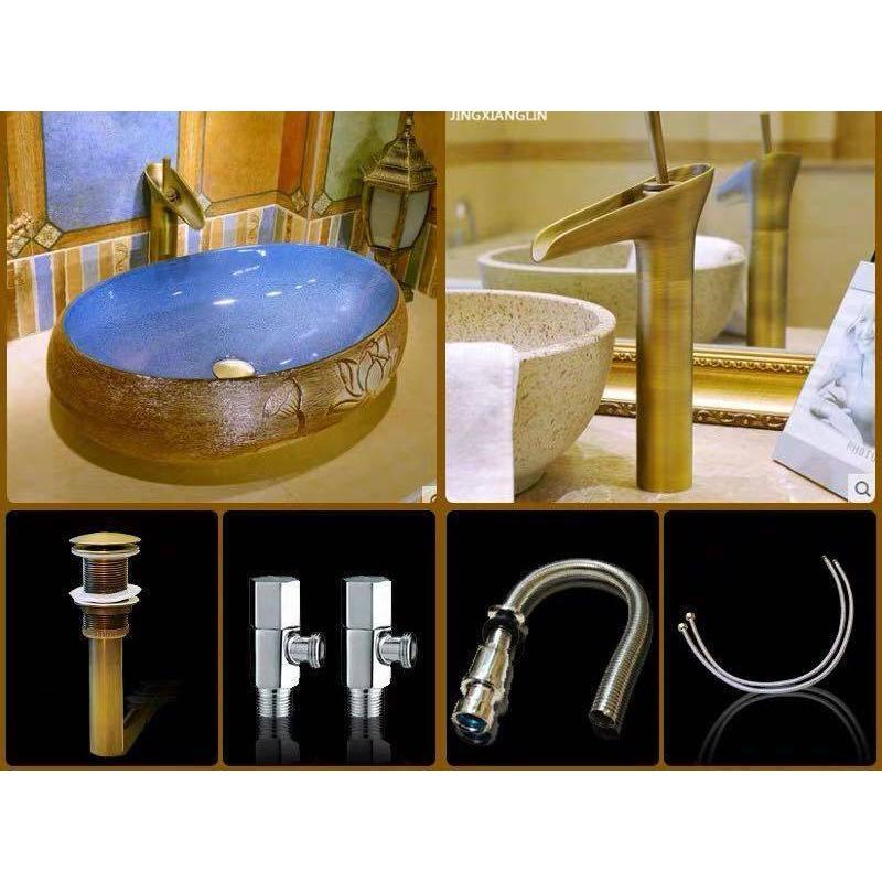 洗面ボウルセット 洗面ボール 陶器 手水鉢 手洗器 手洗い鉢 洗面器 A32343 洗面ボウルセット 洗面ボール 陶器 手水鉢 手洗器 手洗い鉢 洗面器