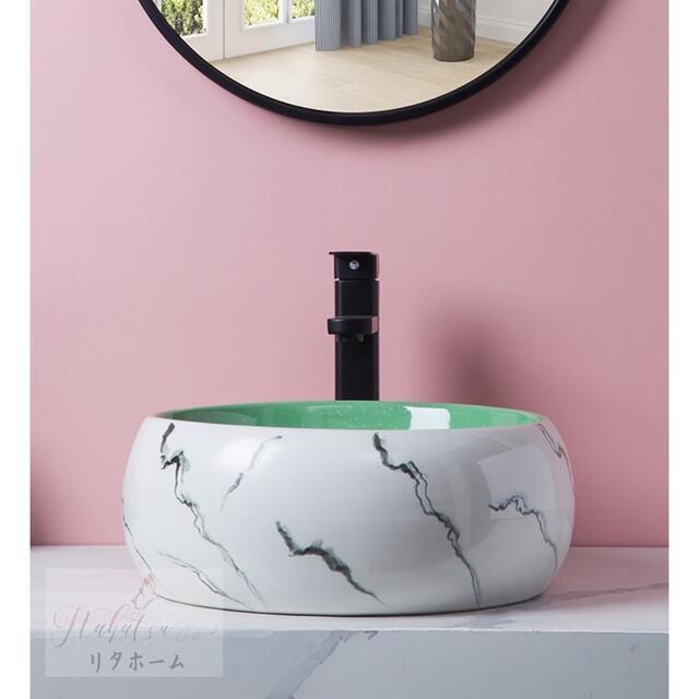 A015454高級洗面台 洗面ボウルセット 洗面ボール 陶器 手水鉢 手洗い鉢