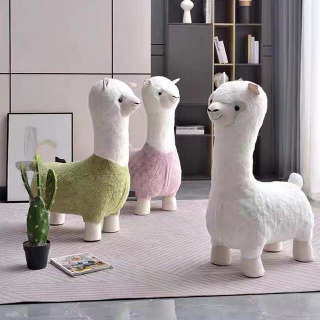 アニマル 動物 座れるぬいぐるみ アルパカのスツール アルパカ キッズ 