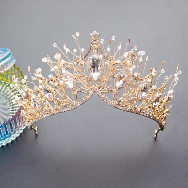 ウェディング 花嫁3点セット ．アクセサリー ティアラ+イヤリング+ネックレス_2